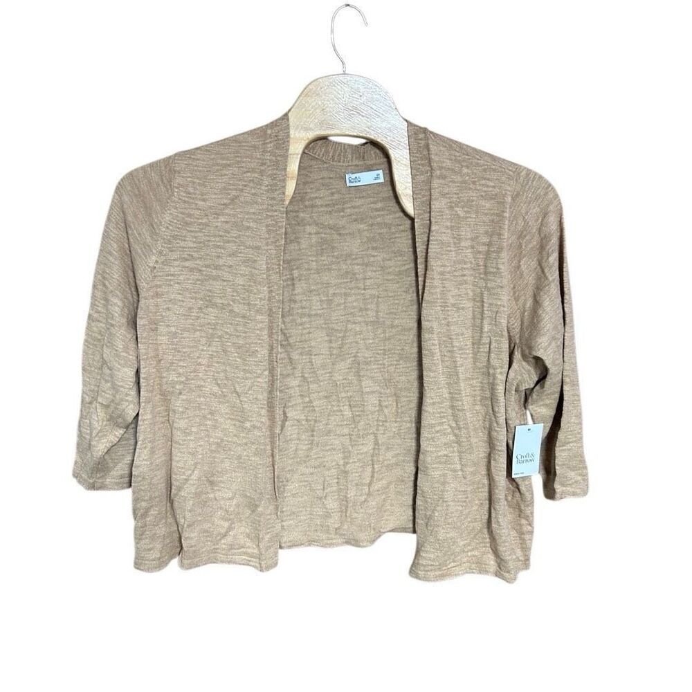 Croft & Borrow 2X Tan Sweater Shrug NWT